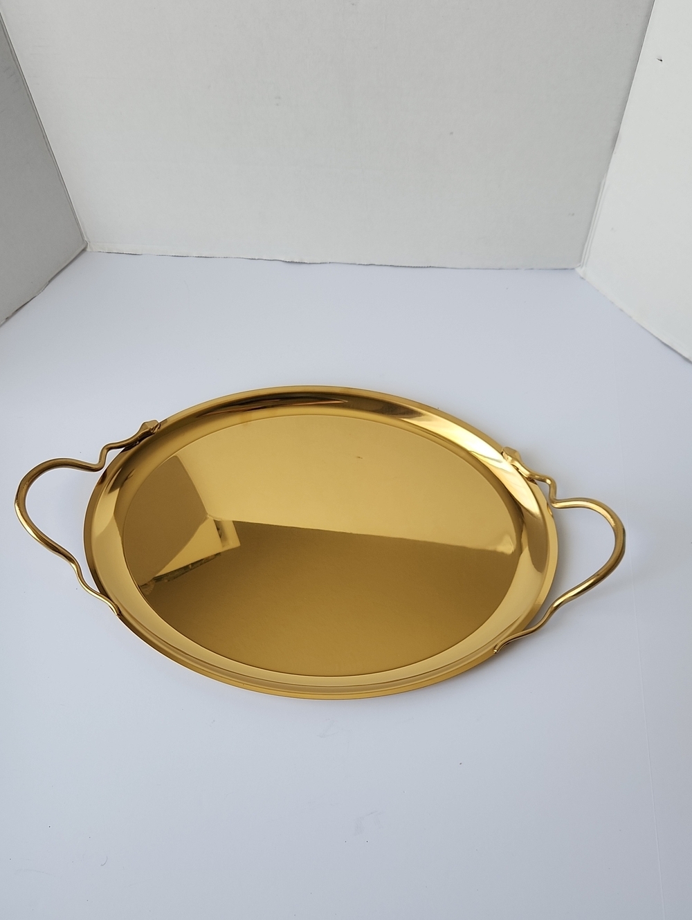 Threshold Gold Round Cocktail Serving Tray